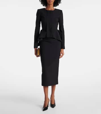 Peplum crêpe jacket | Roland Mouret