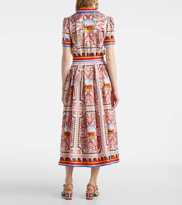 Bedrucktes Midikleid aus Seide | Dolce&Gabbana