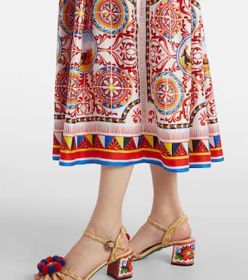 Bedrucktes Midikleid aus Seide | Dolce&Gabbana