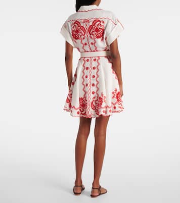 Lucky embroidered linen minidress | Zimmermann