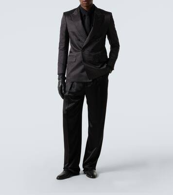 Polka-dot silk satin suit jacket | Tom Ford