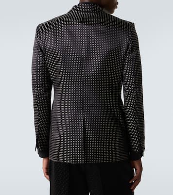 Polka-dot silk satin suit jacket | Tom Ford
