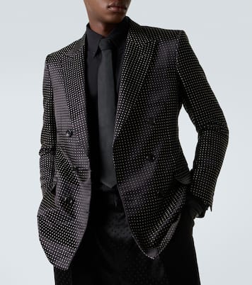 Polka-dot silk satin suit jacket | Tom Ford