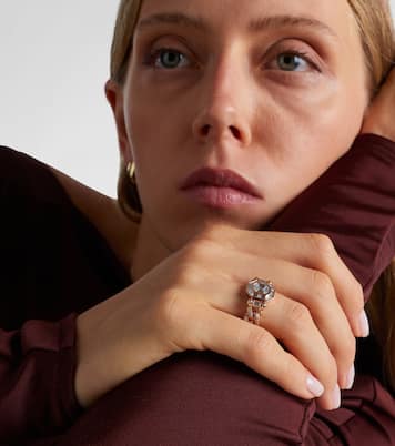 Bague Halo Link en or rose 18 ct et diamants | Shay Jewelry