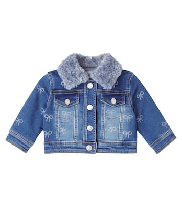 Baby embroidered denim jacket | Monnalisa
