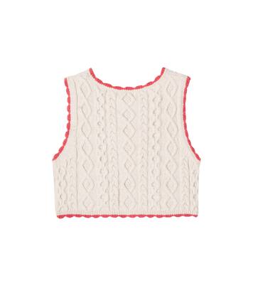 Sienna cable-knit wool-blend vest | Bebe Organic