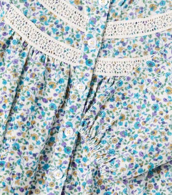 Baby Floral cotton corduroy onesie | Louise Misha