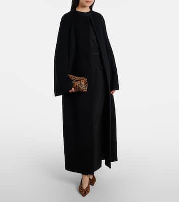 Pochette T-Lock Mini en cuir façon poulain à motif léopard | Toteme