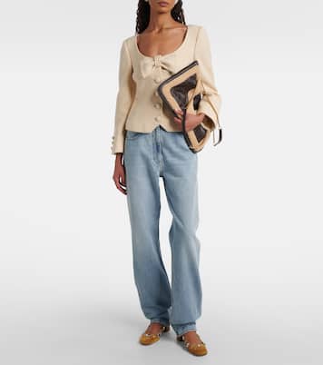 Verzierte Mary-Jane-Pumps Nellcôte aus Veloursleder | Valentino Garavani