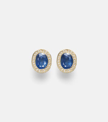 Ohrringe aus 18kt Gelbgold mit Diamanten und Saphiren | Octavia Elizabeth