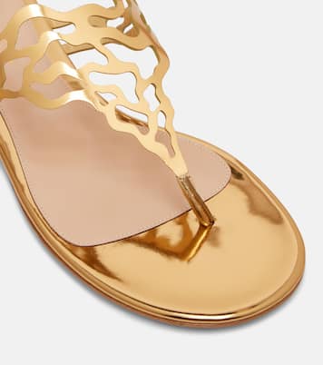 Sandalen aus Metallic-Leder | Gianvito Rossi