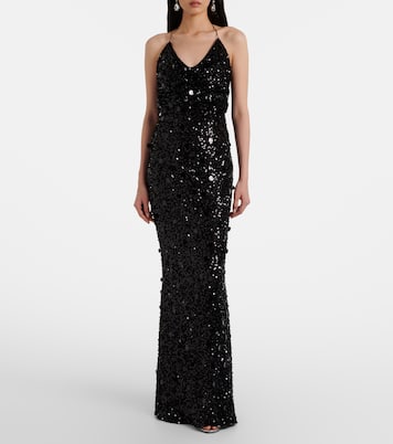 亮片挂脖长礼服 | Dolce&Gabbana