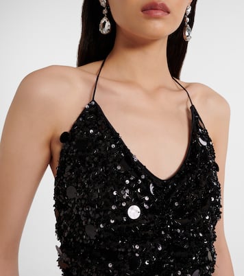 亮片挂脖长礼服 | Dolce&Gabbana