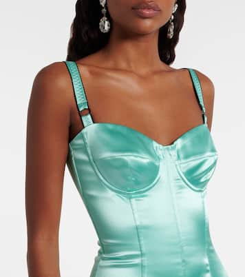Bustier satin dress | Dolce&Gabbana