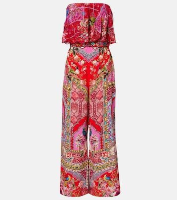 Embellished printed silk crêpe jumpsuit | Camilla
