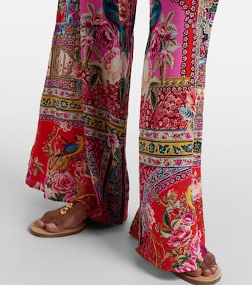 Embellished printed silk crêpe jumpsuit | Camilla