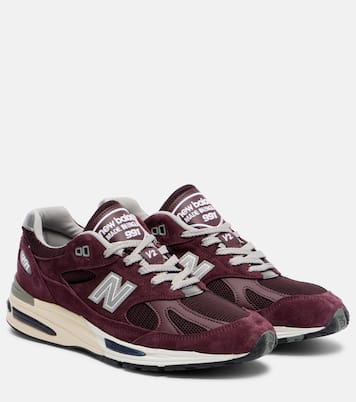 Made In UK 991 suede-trimmed sneakers | New Balance