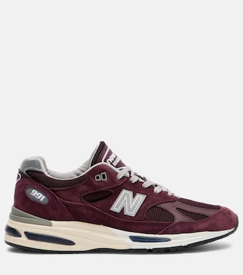 Made In UK 991 suede-trimmed sneakers | New Balance