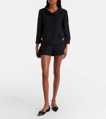 Love leather-trimmed mesh ballet flats | Jimmy Choo