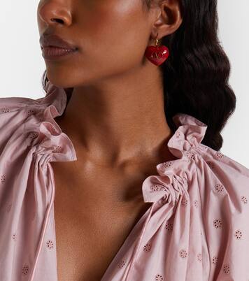 Cœur Royal VLogo enamel earrings | Valentino