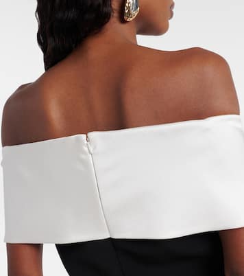 Off-Shoulder-Top aus Crêpe | Self-Portrait