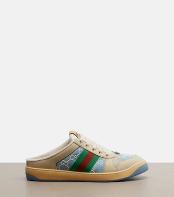 Screener faux pearl-embellished mules | Gucci