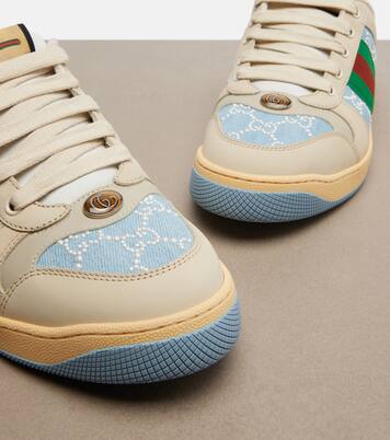 Screener faux pearl-embellished mules | Gucci