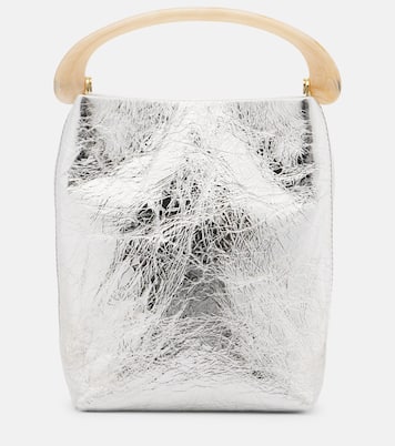 Henkeltasche Crisp Mini aus Metallic-Leder | Dries Van Noten