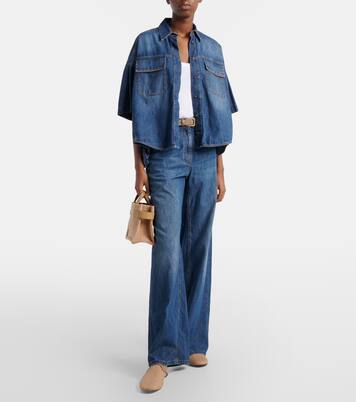 Top in denim | Brunello Cucinelli