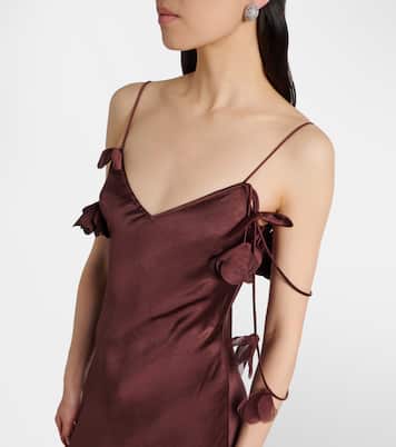 Verzierte Robe aus Satin | Self-Portrait