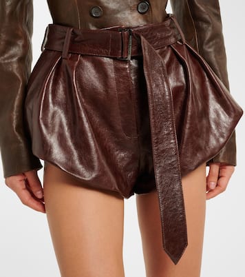 Belted leather shorts | Magda Butrym