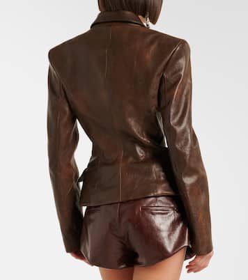 Belted leather shorts | Magda Butrym