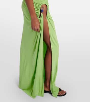 Cutout embellished draped maxi dress | Christopher Esber