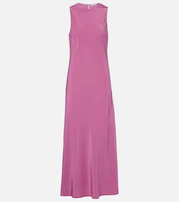 Valencia silk crêpe maxi dress | Asceno