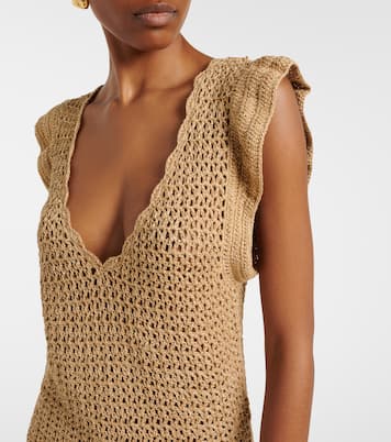 Abito corto Annalise in lamé crochet | Melissa Odabash