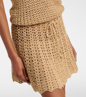 Abito corto Annalise in lamé crochet | Melissa Odabash