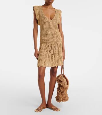 Abito corto Annalise in lamé crochet | Melissa Odabash