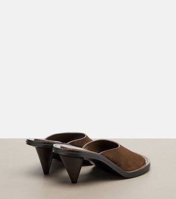 Pantoletten Strap aus Veloursleder | Phoebe Philo