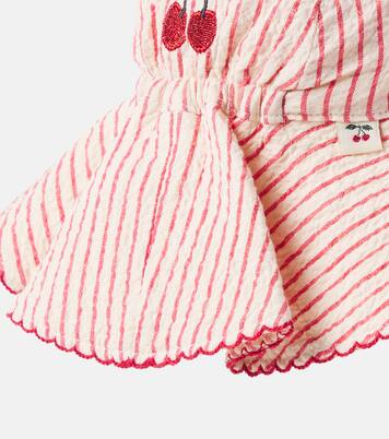 Baby Ellie striped cotton seersucker sun hat | Konges Sløjd