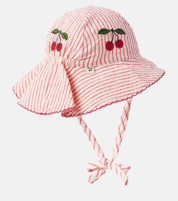 Baby Ellie striped cotton seersucker sun hat | Konges Sløjd