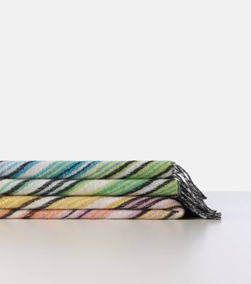 Plume Zig Zag wool-blend throw | Missoni