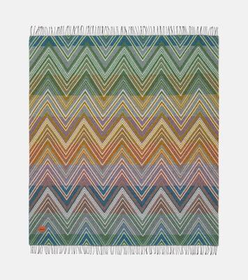 Plume Zig Zag wool-blend throw | Missoni