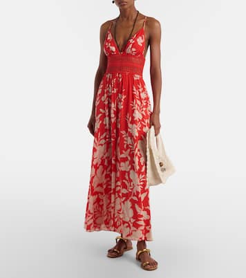 Havana crochet-trimmed floral maxi dress | Poupette St Barth
