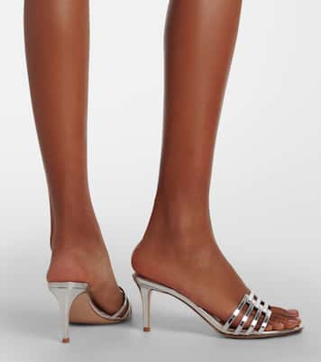 Metallic leather mules | Gianvito Rossi