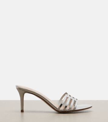 Metallic leather mules | Gianvito Rossi