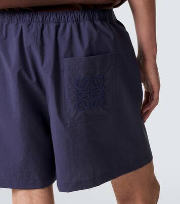 Shorts Paula's Ibiza de popelín de algodón | Loewe