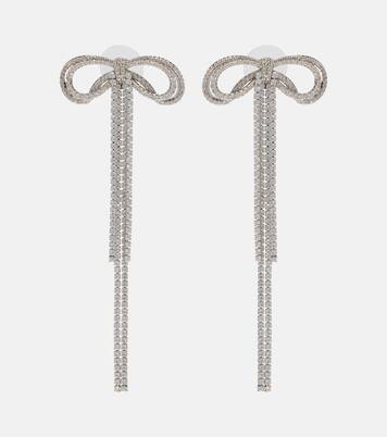 Bow crystal-embellished earrings | Self-Portrait