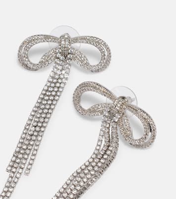 Bow crystal-embellished earrings | Self-Portrait