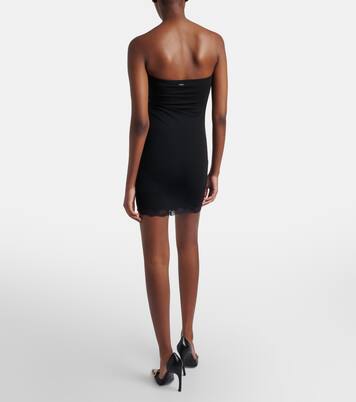 Lace-trimmed jersey minidress | Gucci