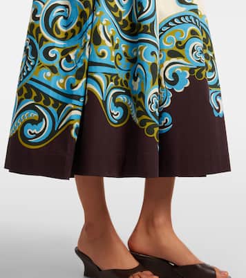 Natalia printed cotton midi dress | Alémais
